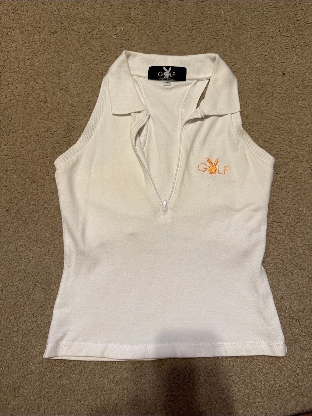 PLAYBOY Sleeveless GOLF Zip Polo Tank